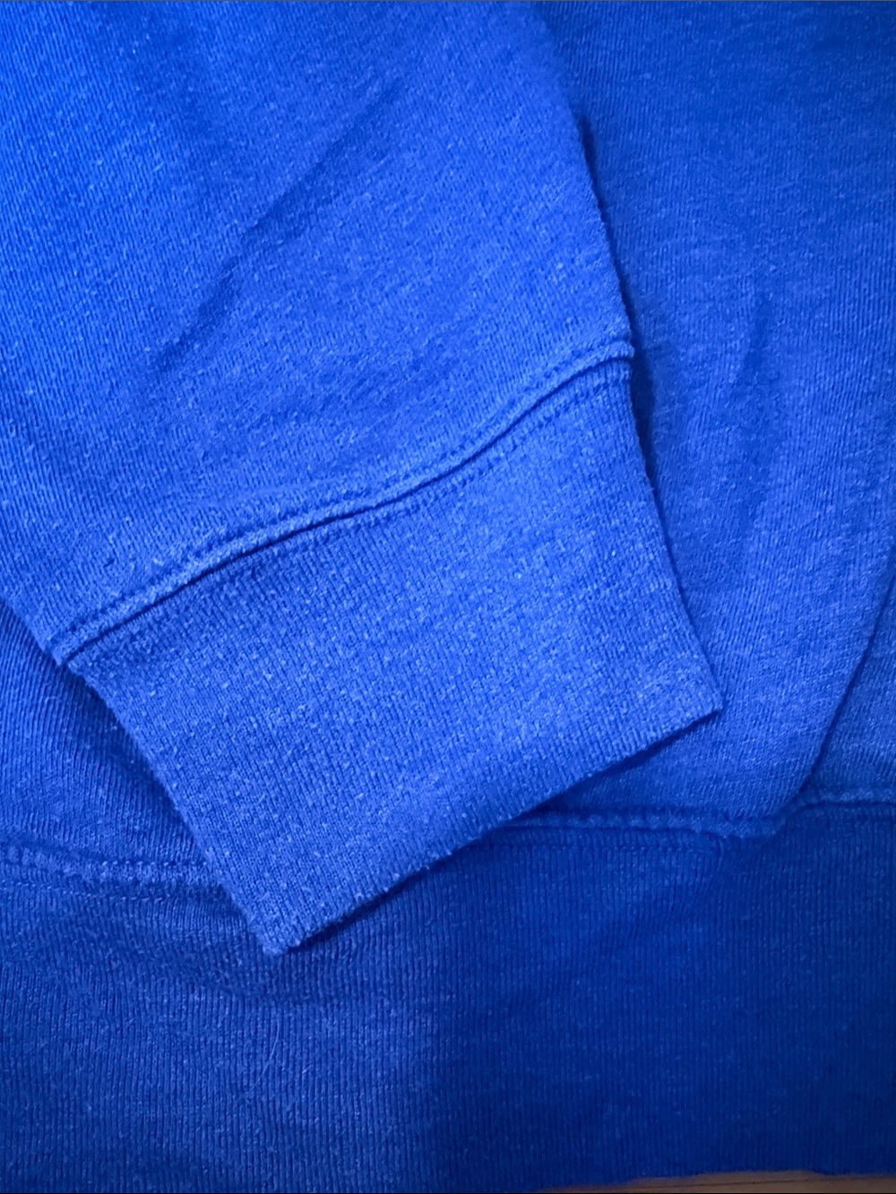PINK Victoria's Secret Royal Blue Crewneck Sweatshirt with White Logo - Picture 3 of 5